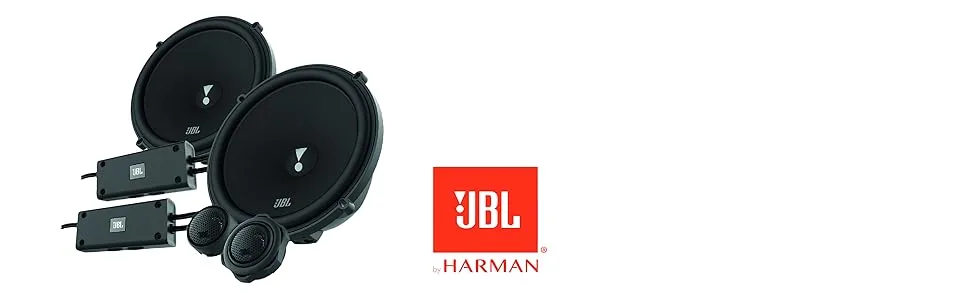 Text reads 'JBL'. Professional audio equipment showing black speaker components and mounting hardware with JBL branding.