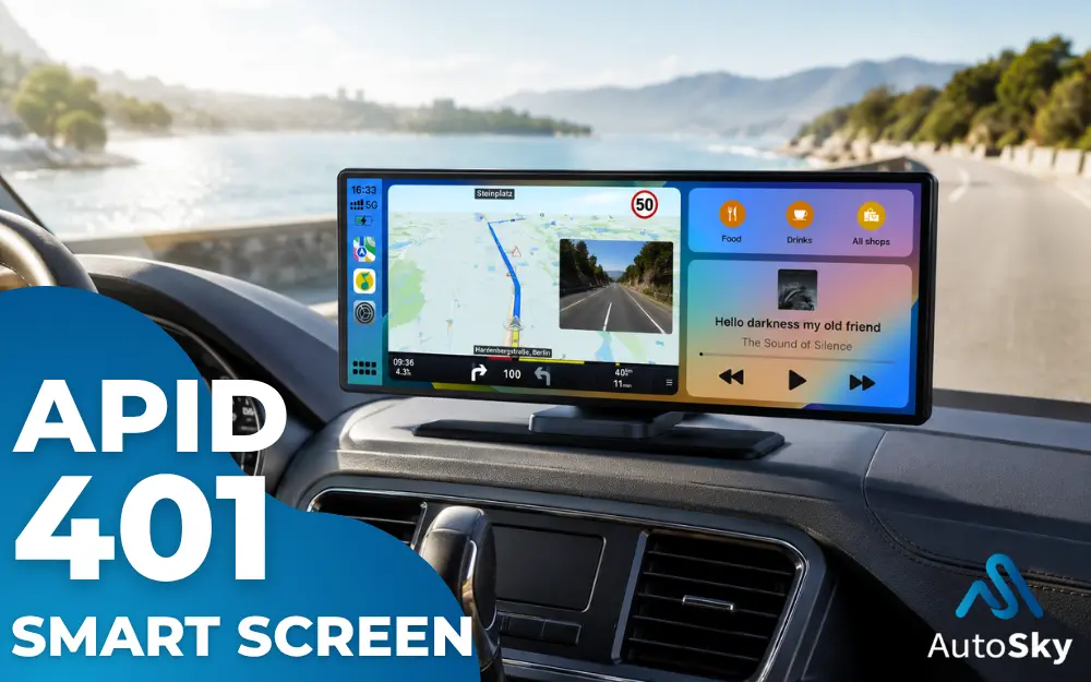 AutoSky APID 401 met navigatie en achteruitrijcamera
