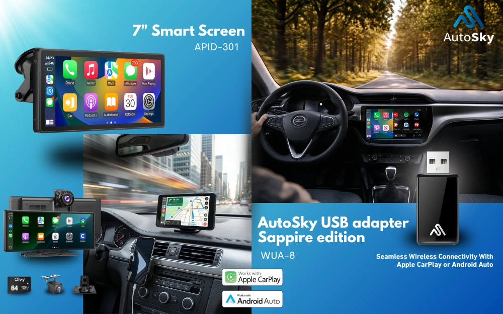 Apple CarPlay toevoegen aan auto met APID-301 smart screen draadloze CarPlay adapter voor bestaand autoscherm